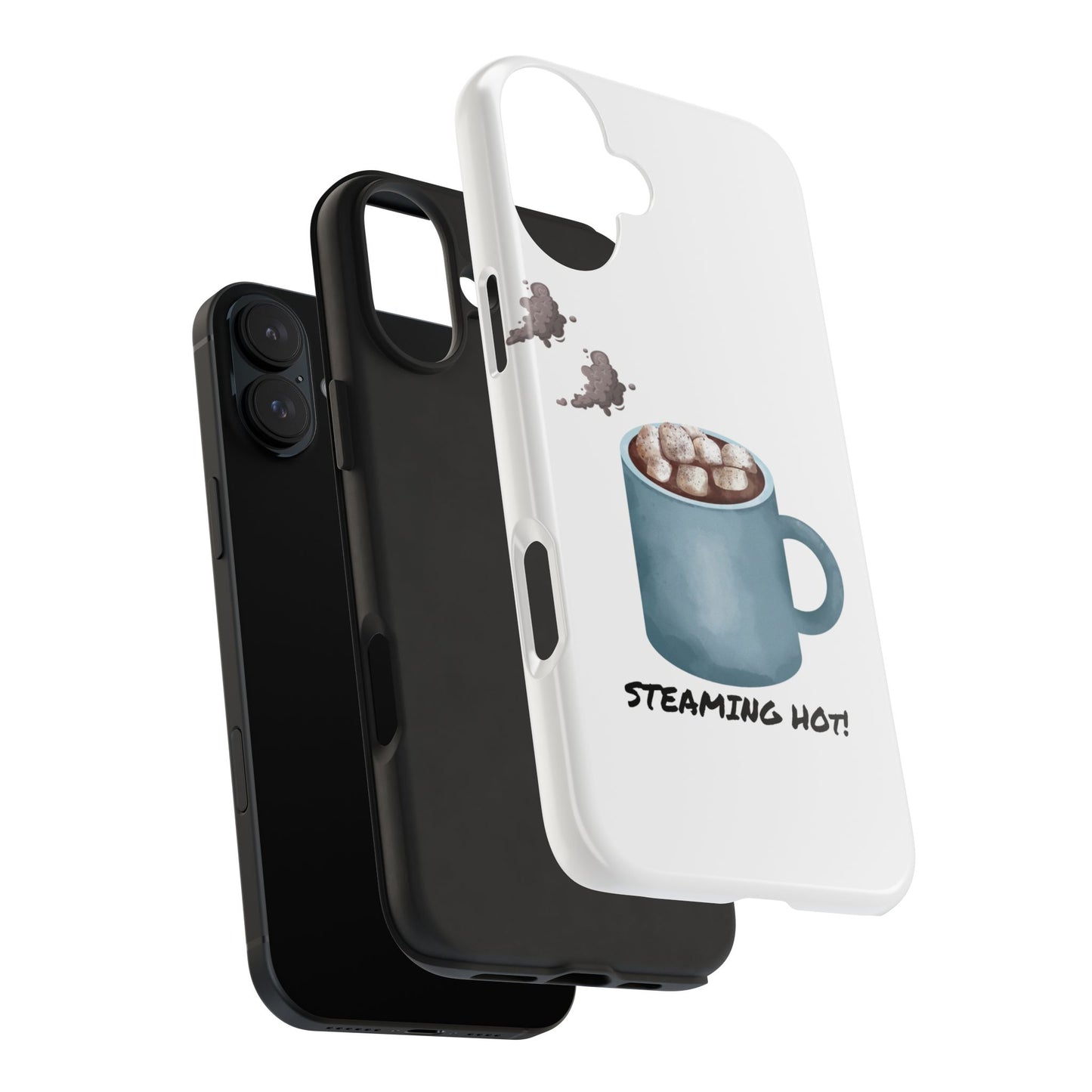 Steaming Hot Coffee Phone Case - Durable Tough Phone Cover for Coffee Lovers