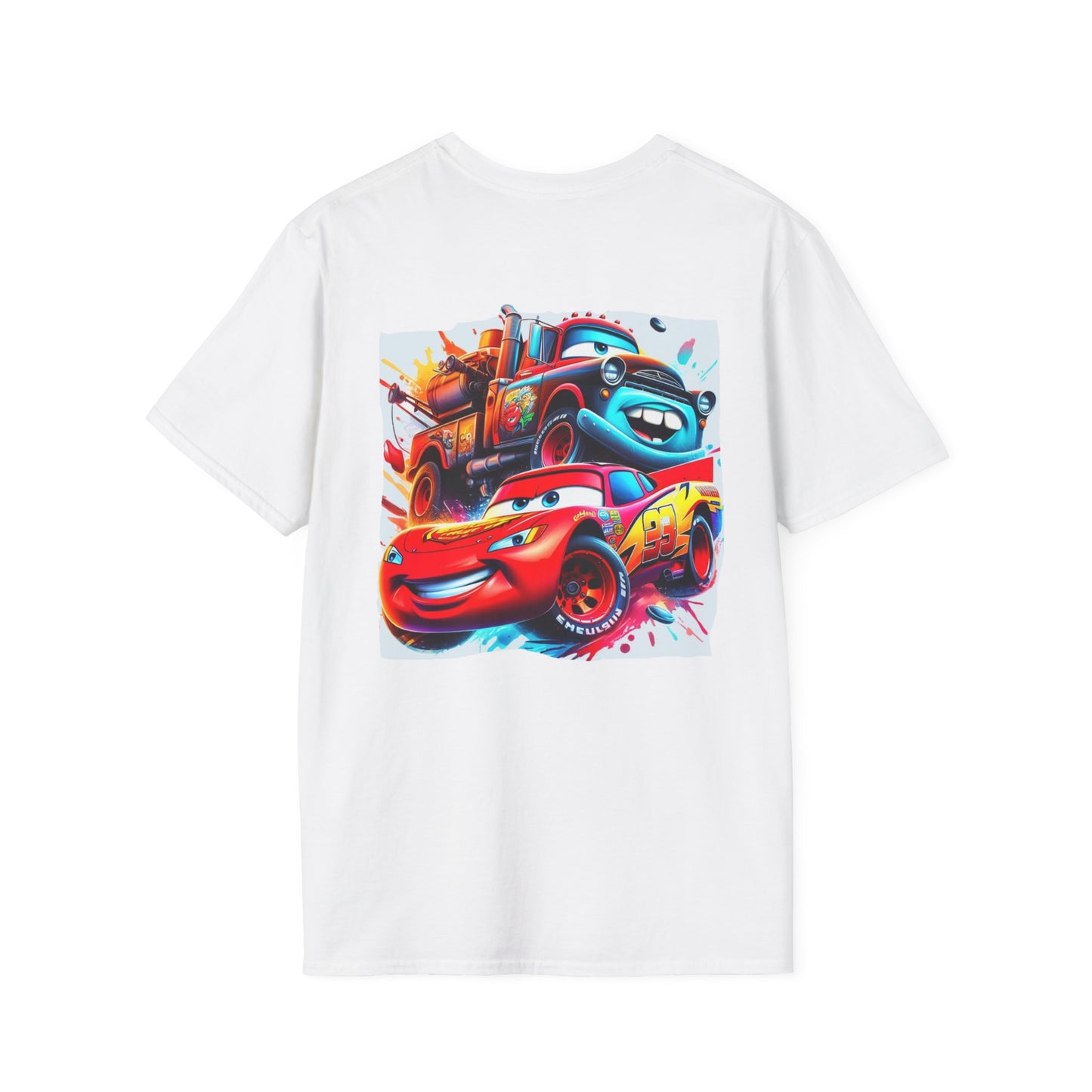 Unisex Softstyle T-Shirt - Fun Cars Print for Kids and Adults - Perfect Gift for Birthdays or Holidays